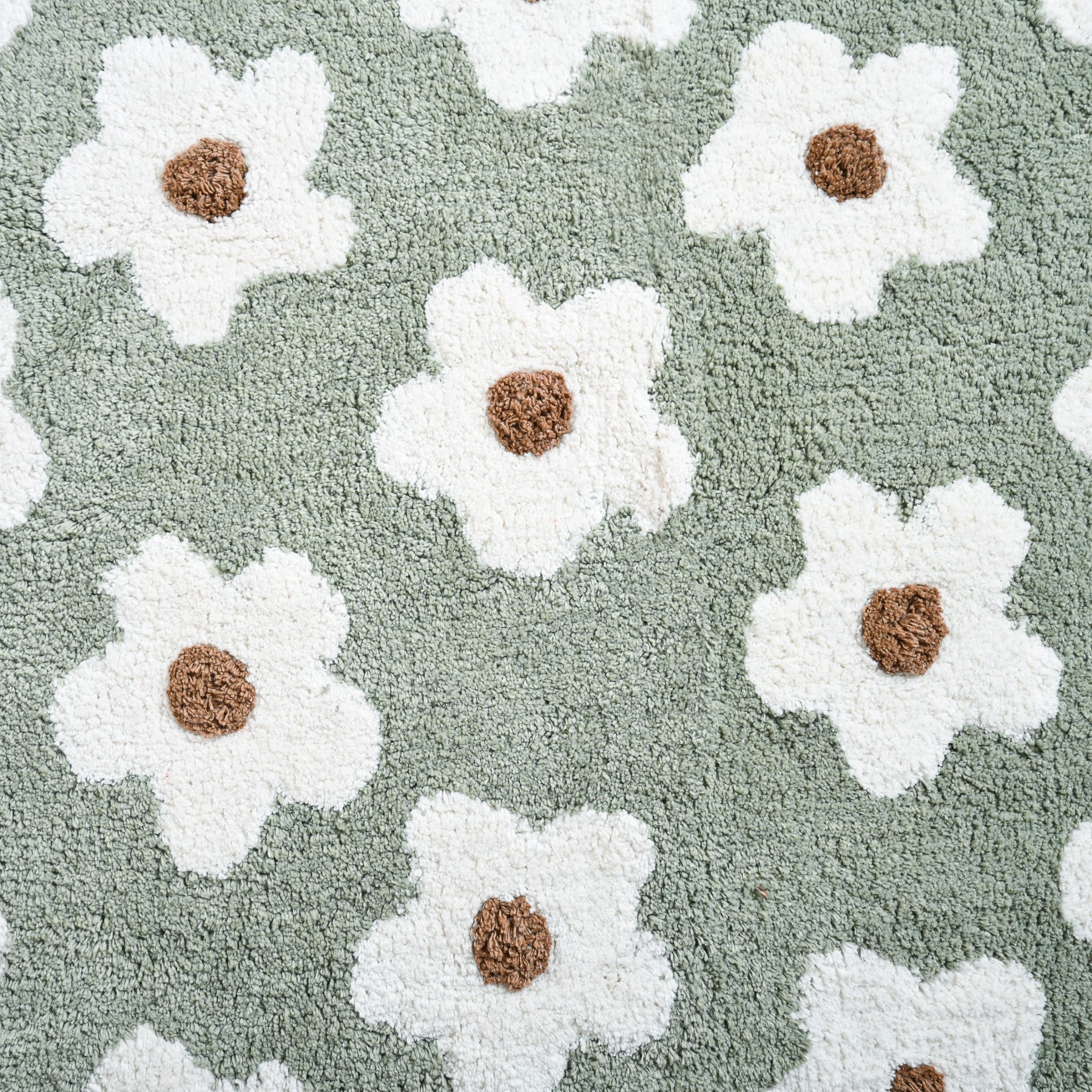 Daisy Flowers Cotton Anti Slip Floor Mat 83x53cm