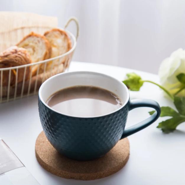 MAGNIFIQUE textured mug with coaster - Green