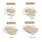 Groovo Stackable Glass Food Storage Container Set Of 6