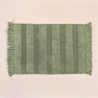 Pure Cotton Handwoven Twilled Soft Floor Mat Set Of 2 31x17 Inch