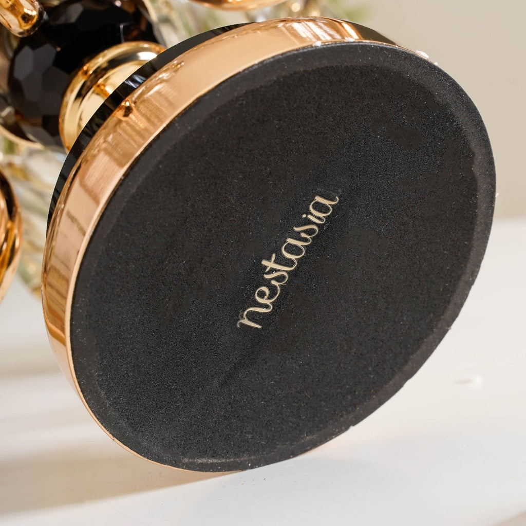 Decorative Glass Bowls Set of 5 With Rotating Metal Stand