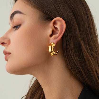 Half Circular Hoop Earrings
