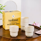 Ivory Cream Stackable Cup Set Of 4 280ml