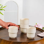 Ivory Cream Stackable Cup Set Of 4 280ml