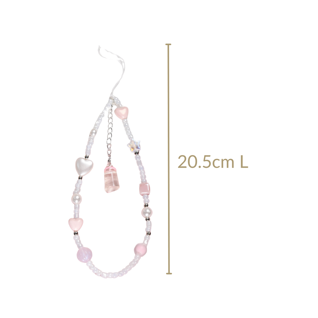 Pearl Stars And Hearts Phone Charm