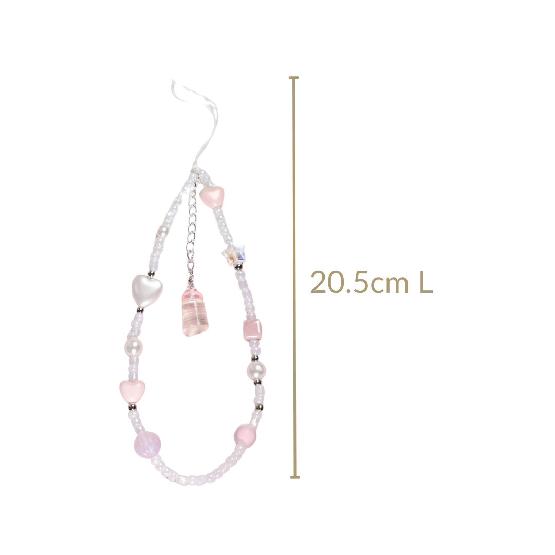 Pearl Stars And Hearts Phone Charm