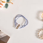 Knotted Faux Pearl Scrunchie Set Of 5