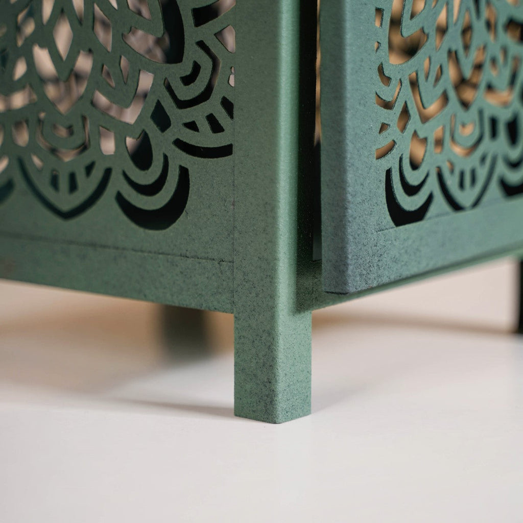 Moroccan Decorative Metal Lantern Sage Green