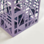 Geometric Cutwork Lantern Lavender Set Of 2