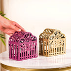 Set Of 2 Festive Charm Lanterns With Metal Cutwork
