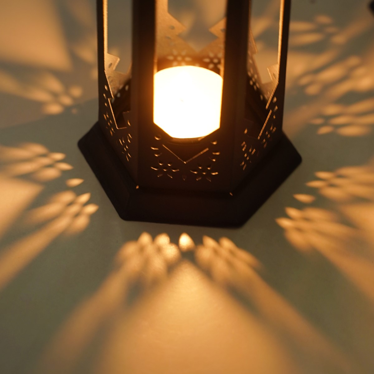 Navy Blue Moroccan Candle Holder Lantern Set Of 2