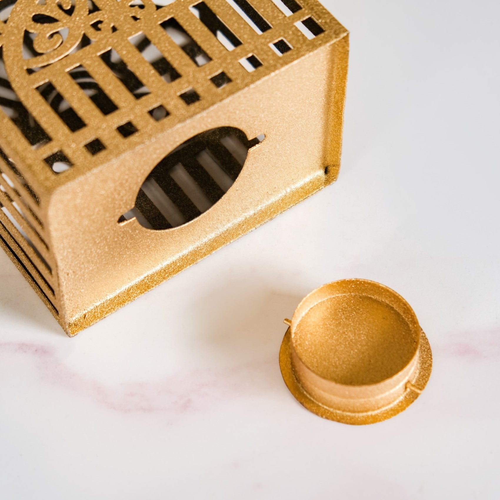 Set Of 2 Festive Charm Lanterns With Metal Cutwork