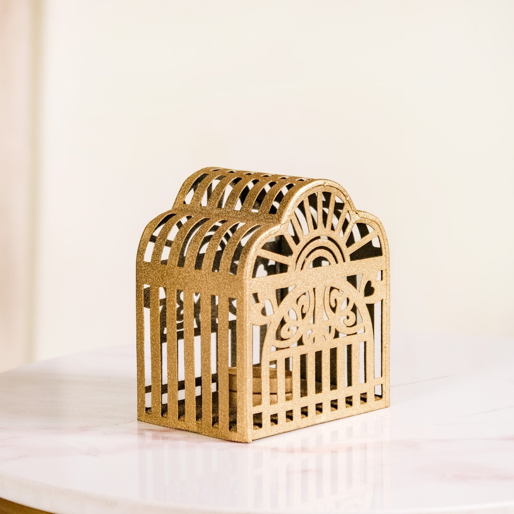 Set Of 2 Festive Charm Lanterns With Metal Cutwork