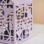 Geometric Cutwork Lantern Lavender Set Of 2