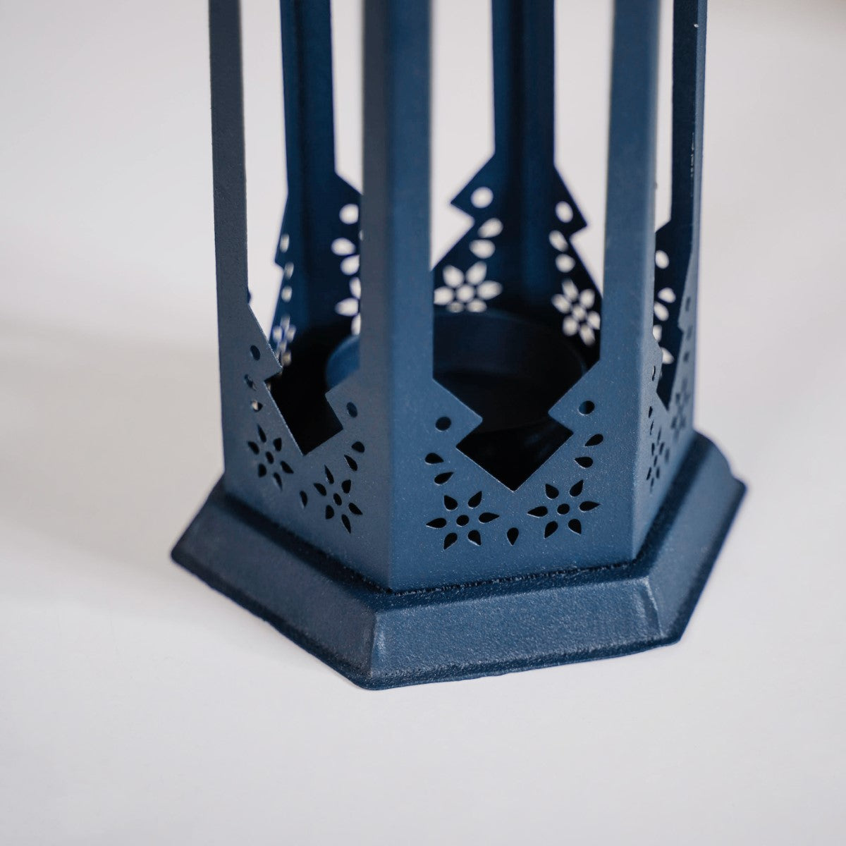 Navy Blue Moroccan Candle Holder Lantern Set Of 2