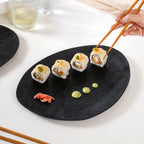 Large Natural Mango Wood Platter Black