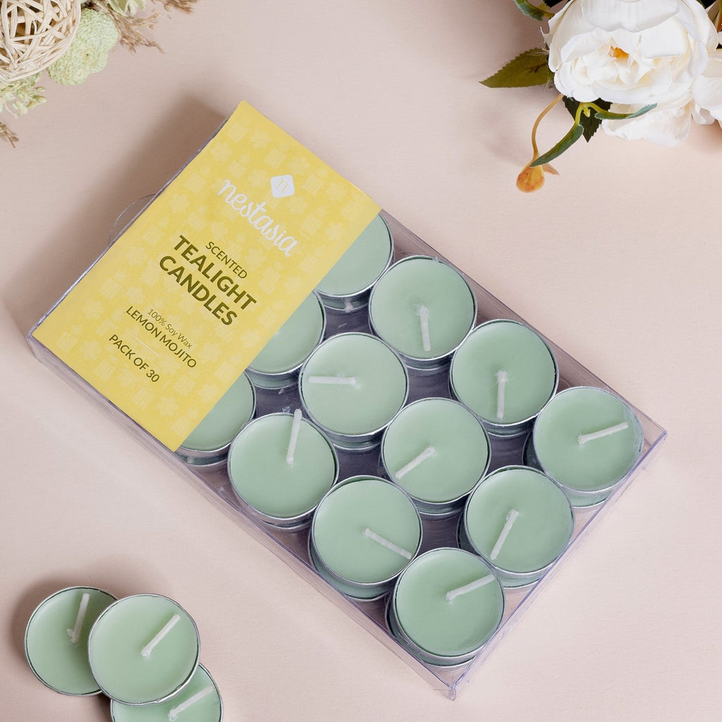 Lemon Mojito Aromatic Tealight Candles Set Of 30