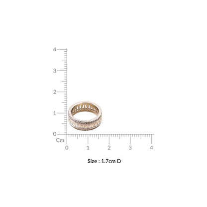 Luminous Cascade Silver Band Ring