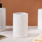 Contour Design Bathroom Accessories Set Of 3 White