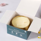 Floral Gold Double Wick Scented Candle Set Of 2