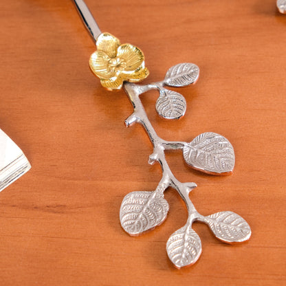 Golden Rose Metal Serving Spoon Set Of 2