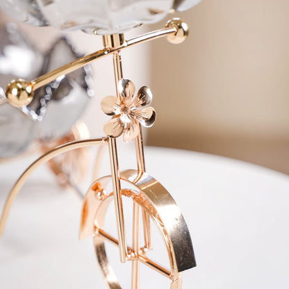 Metal Tricycle Stand With Decorative Glass Bowls