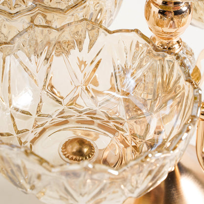 Luxury Glass Bowls Set of 5 With Lid And Rotating Stand