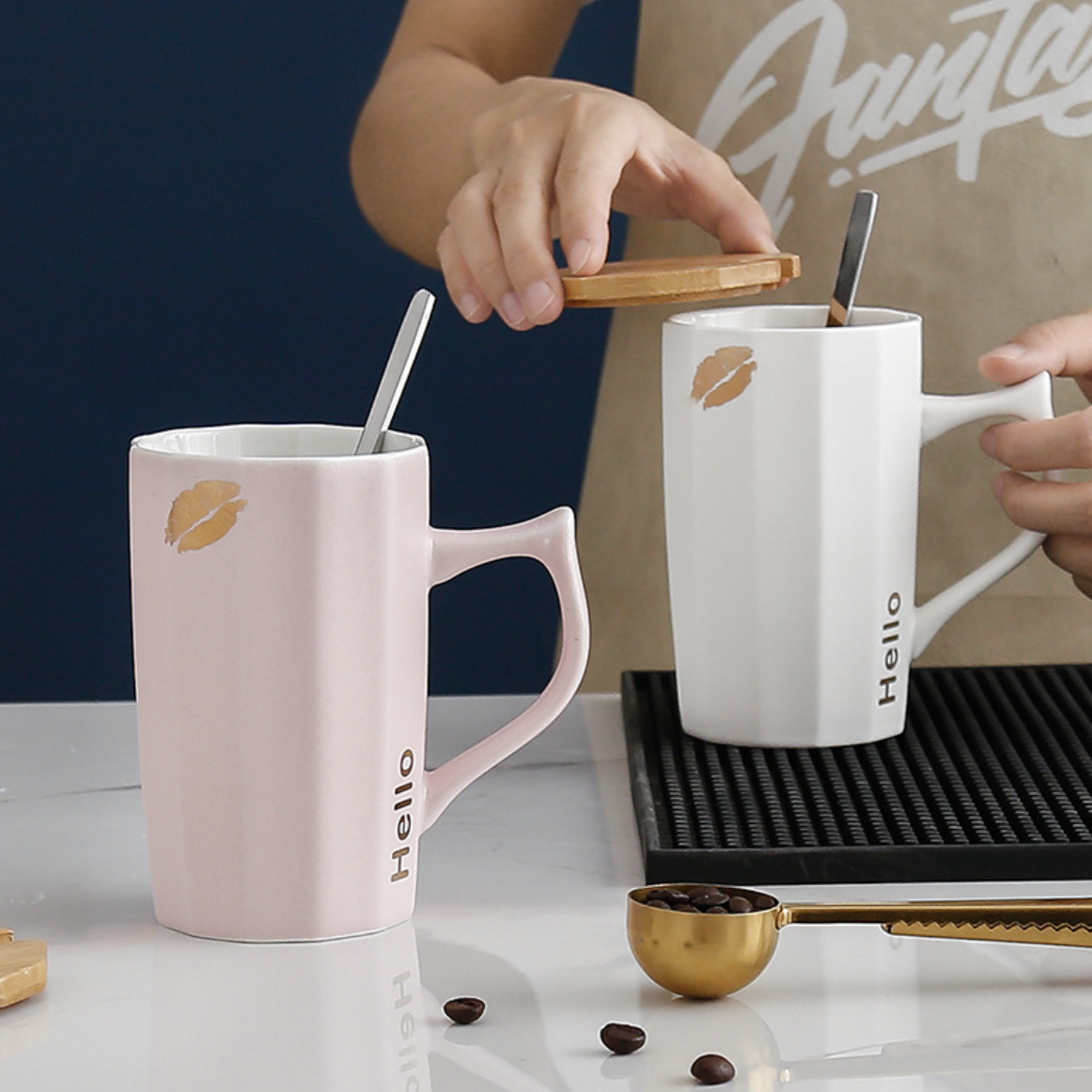 Cup With Lid and Spoon