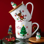 Christmas Cup With Wooden Lid