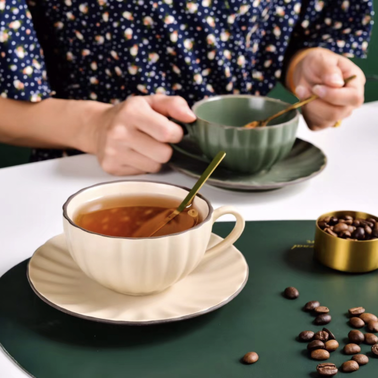 Modern Ceramic Cup With Saucer