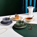 Modern Ceramic Cup With Saucer