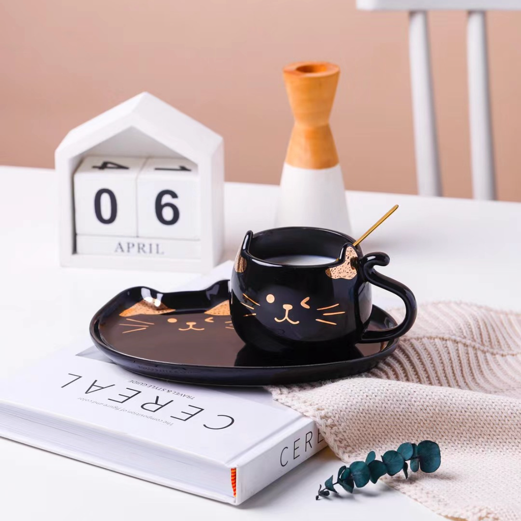 Cat Mug And Plate