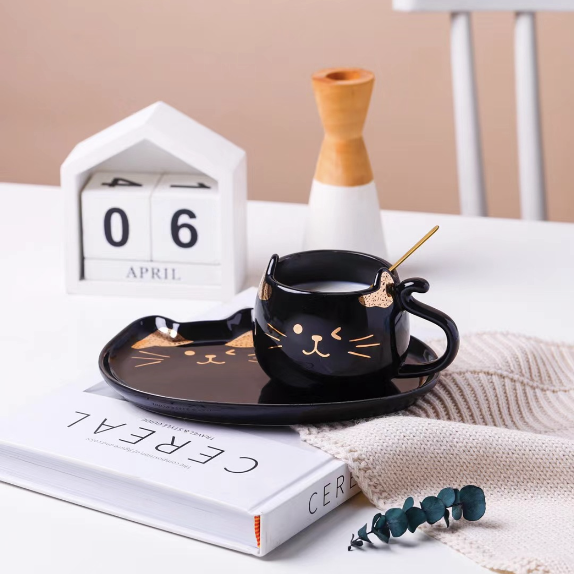 Cat Mug And Plate