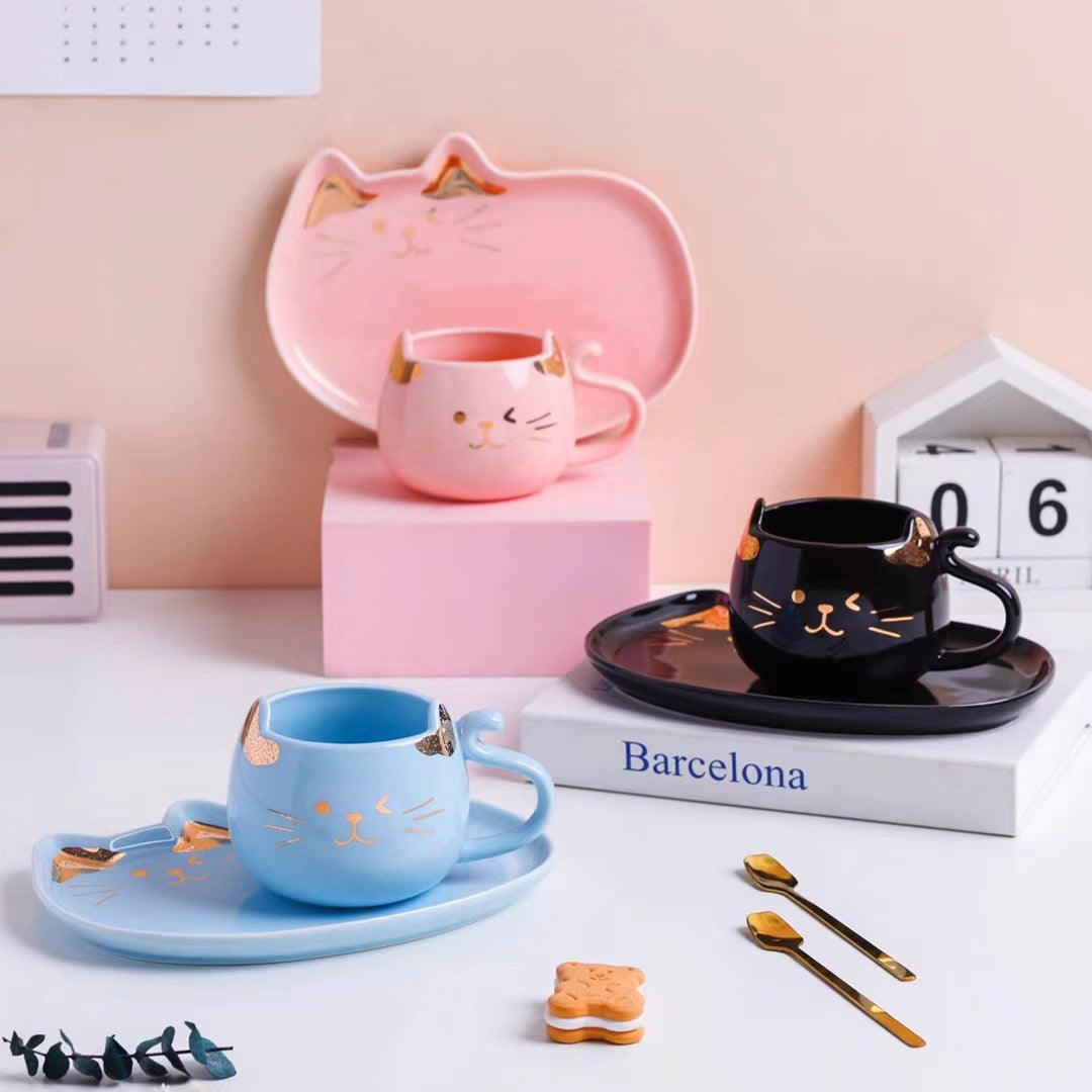 Cat Mug And Plate