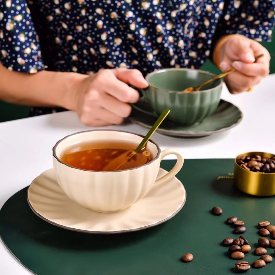 Modern Ceramic Cup With Saucer