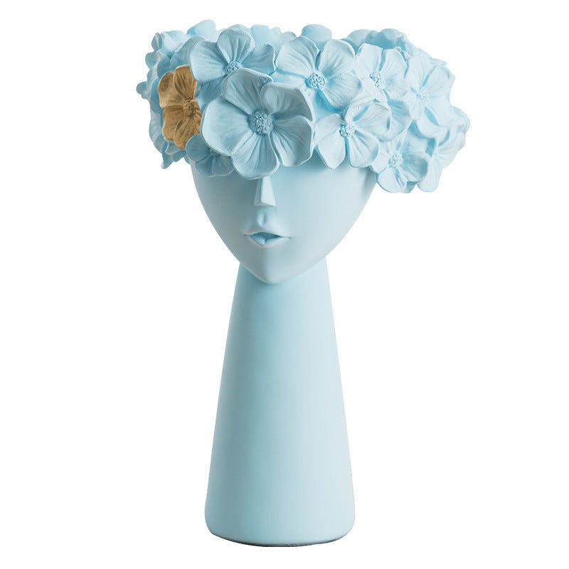 Charming Lady Blue Vase