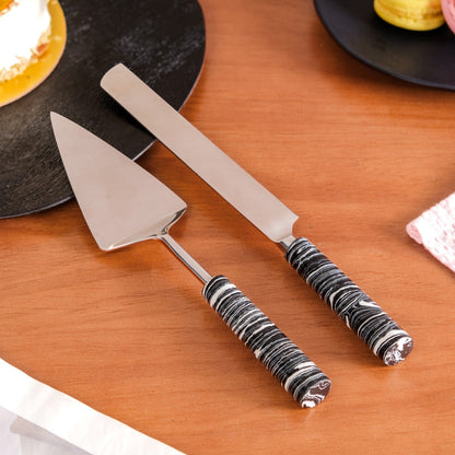 Marble Cake Knife And Server Set Of 2