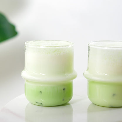 Matcha Orbit Glass Tumbler Set Of 2 300ml