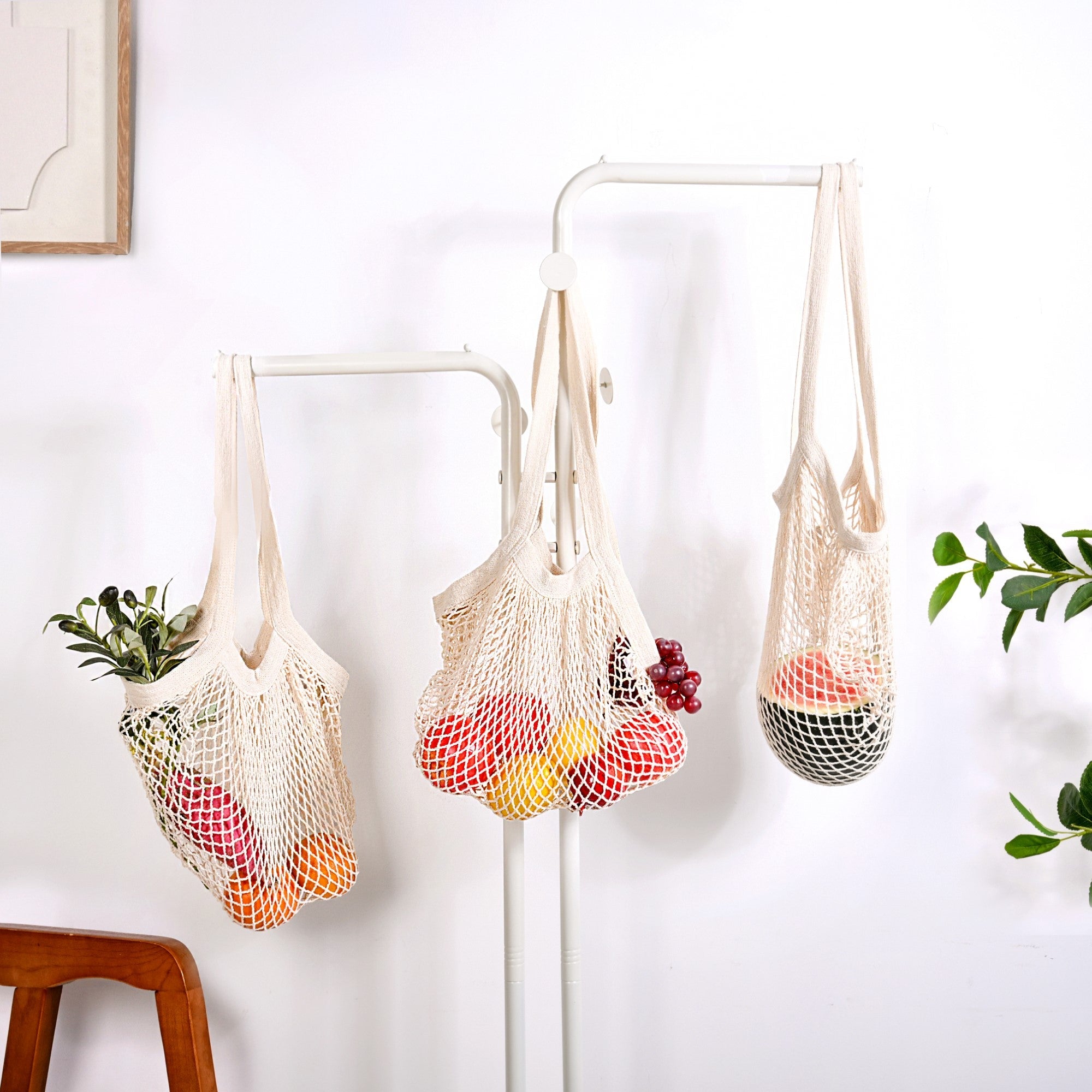 Pure Mesh Eco-Friendly Cotton Bag Set Of 3