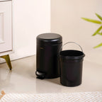 Clean Curve Dustbin With Removable Bucket Black 3000ml