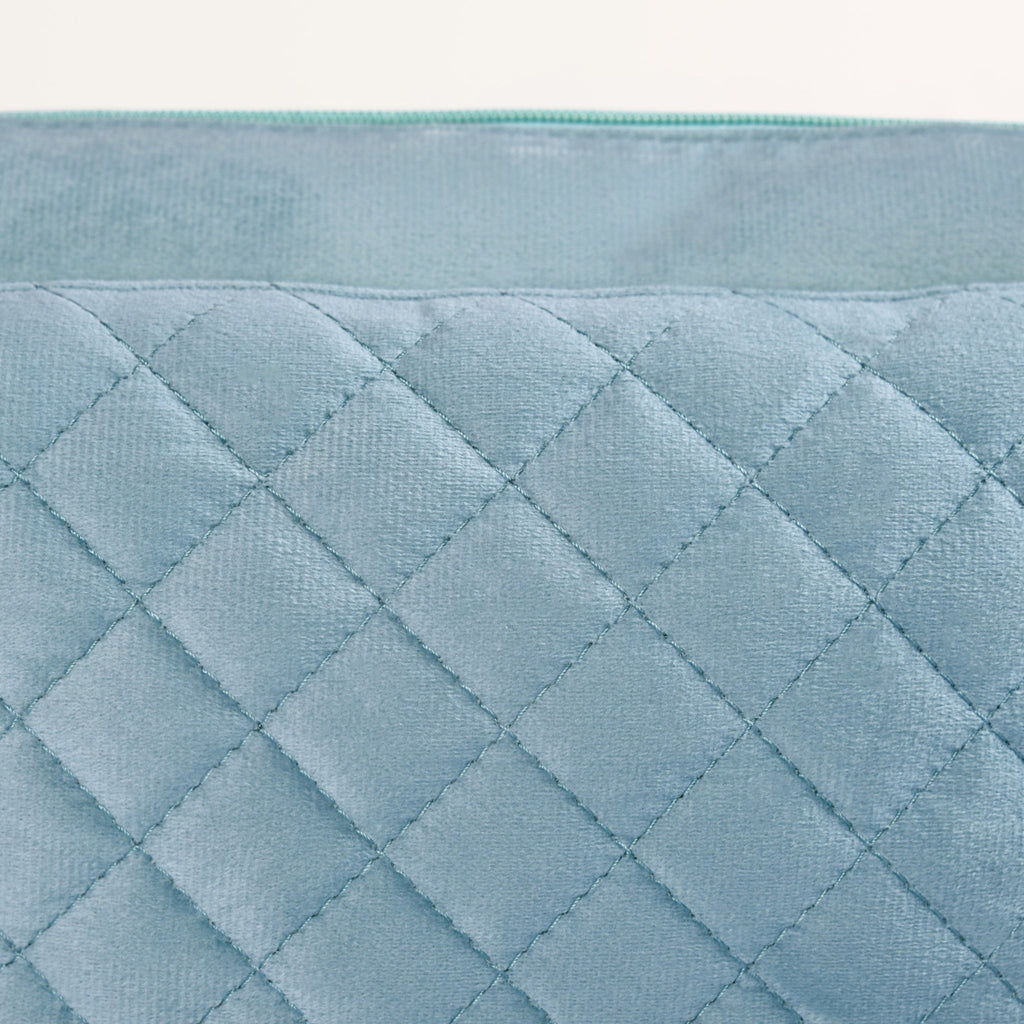 Plush Velvet Multipurpose 3 Section Pouch Mint