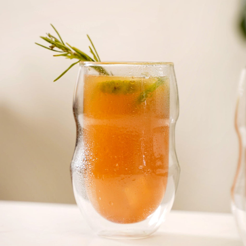 Borosilicate Double Wall Glass Tumbler Set Of 2 375ml