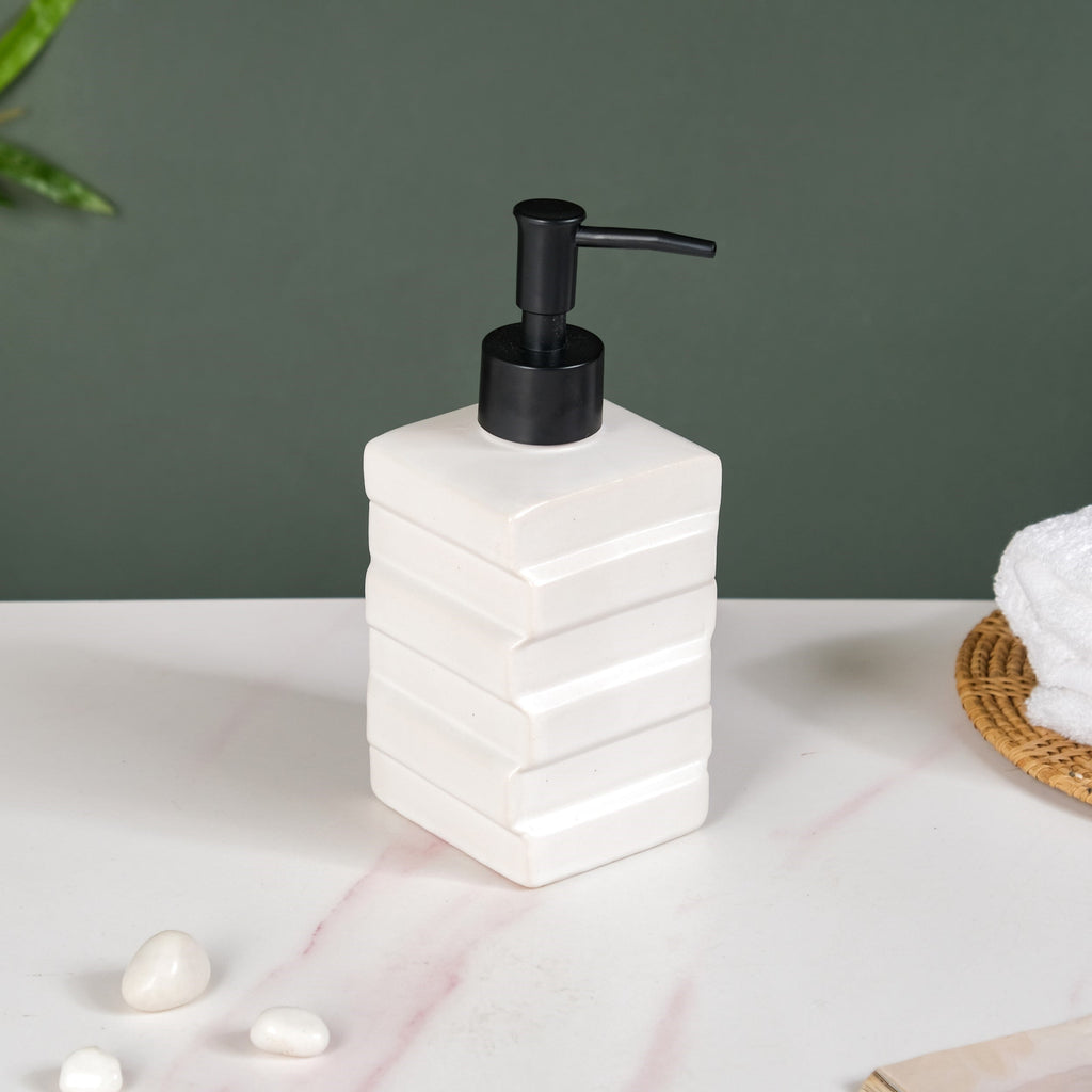 Brick Textured Liquid Dispenser White 450ml