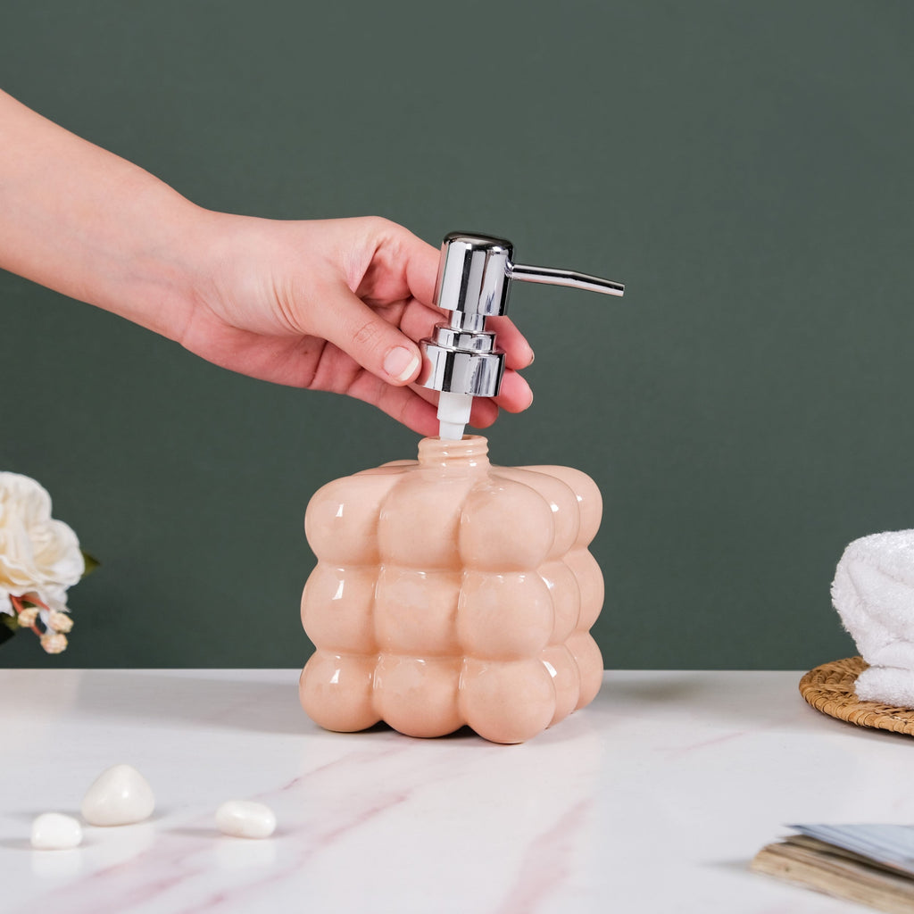 Bubble Design Soap Dispenser Beige 520ml