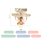 Chic Rotating Set of 5 Decorative Glass Bowls With Stand