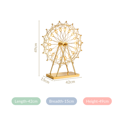 Rotating Ferris Wheel Large Metal Showpiece