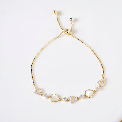 Moonstone Gold Chain Bracelet