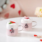 Mr Right Mrs Always Right Glass Small Tea Cup Set Of 2 140ml