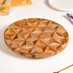 Kaleidoscopic Inlay Wooden Lazy Susan 31cm