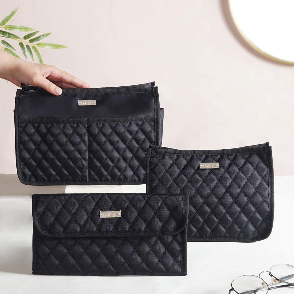 Multipurpose Travel Pouch Set Of 3 Black